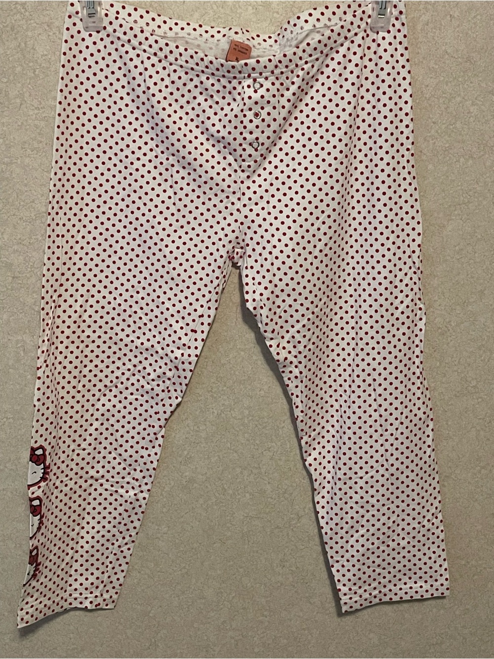Hello Kitty White Pants with Red Polka Dots
